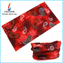 Lingshang personalizado bandana impressão paisley bandana poliéster bandana